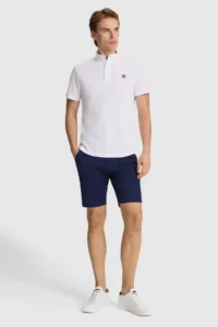 US Polo Assn. Men WHITE Regular Fit MANDARIN Collar Basic T-Shirt - Image 4