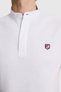 US Polo Assn. Men WHITE Regular Fit MANDARIN Collar Basic T-Shirt - Image 6