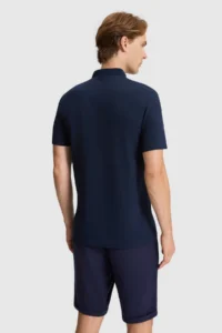 US Polo Assn. Men NAVY BLUE Regular Fit MANDARIN Collar Basic T-Shirt - Image 5