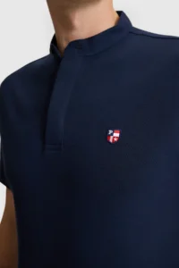US Polo Assn. Men NAVY BLUE Regular Fit MANDARIN Collar Basic T-Shirt - Image 6