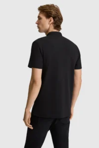 US Polo Assn. Men Black Regular Fit MANDARIN Collar Basic T-Shirt - Image 5