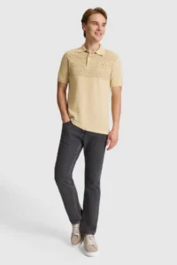 US Polo Assn. Men Beige Regular Fit Polo Shirt Collar T-Shirt - Image 4