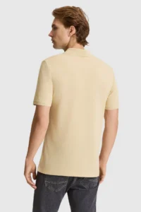 US Polo Assn. Men Beige Regular Fit Polo Shirt Collar T-Shirt - Image 5