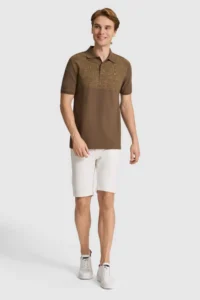 US Polo Assn. Men Brown Regular Fit Polo Shirt Collar T-Shirt - Image 4
