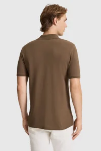US Polo Assn. Men Brown Regular Fit Polo Shirt Collar T-Shirt - Image 5