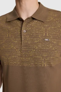 US Polo Assn. Men Brown Regular Fit Polo Shirt Collar T-Shirt - Image 6