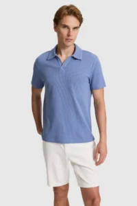 US Polo Assn. Men Indigo Regular Fit Polo Shirt Collar T-Shirt