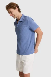 US Polo Assn. Men Indigo Regular Fit Polo Shirt Collar T-Shirt - Image 3