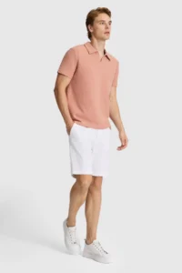 US Polo Assn. Men Powder PINK Regular Fit Polo Shirt Collar T-Shirt - Image 4