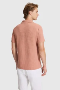 US Polo Assn. Men Powder PINK Regular Fit Polo Shirt Collar T-Shirt - Image 5
