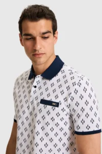 US Polo Assn. Men Regular Fit Polo Shirt Collar WHITE T-Shirt - Image 2