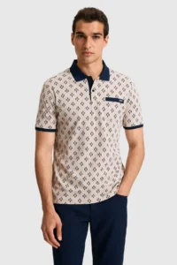 US Polo Assn. Men Regular Fit Polo Shirt Collar Stone T-Shirt