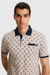 US Polo Assn. Men Regular Fit Polo Shirt Collar Stone T-Shirt - Image 2