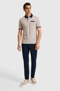 US Polo Assn. Men Regular Fit Polo Shirt Collar Stone T-Shirt - Image 4