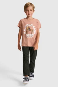US Polo Assn. Boys' Powder PINK Crew Neck T-Shirt - Image 4