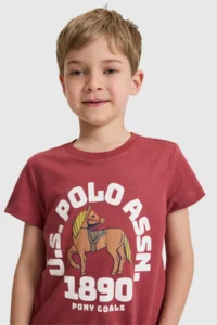 US Polo Assn. Boys' Cherry Crew Neck T-Shirt - Image 2