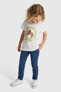 US Polo Assn. Boys' Cream Crew Neck T-Shirt - Image 4