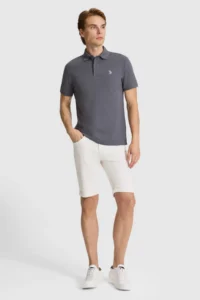 US Polo Assn. Men Anthracite slim Fit Polo Shirt Collar Basic T-Shirt - Image 4