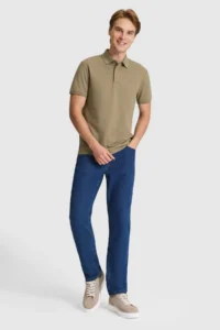 US Polo Assn. Men Khaki slim Fit Polo Shirt Collar Basic T-Shirt - Image 4