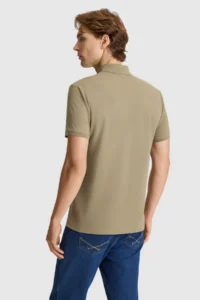 US Polo Assn. Men Khaki slim Fit Polo Shirt Collar Basic T-Shirt - Image 5