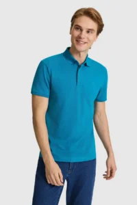 US Polo Assn. Men Petrol slim Fit Polo Shirt Collar Basic T-Shirt - Image 3