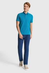 US Polo Assn. Men Petrol slim Fit Polo Shirt Collar Basic T-Shirt - Image 4