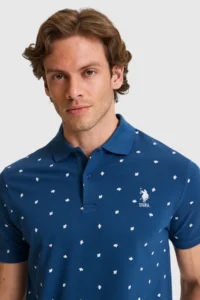 US Polo Assn. Men Regular Fit Polo Shirt Collar Light NAVY T-Shirt - Image 2