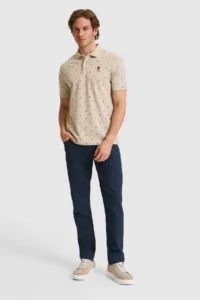 US Polo Assn. Men Regular Fit Polo Shirt Collar Light Khaki T-Shirt - Image 4