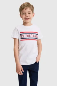 US Polo Assn. Boys' WHITE Crew Neck T-Shirt