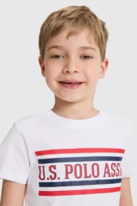 US Polo Assn. Boys' WHITE Crew Neck T-Shirt - Image 2