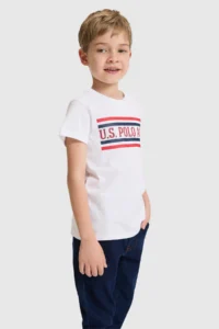 US Polo Assn. Boys' WHITE Crew Neck T-Shirt - Image 3