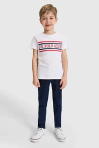 US Polo Assn. Boys' WHITE Crew Neck T-Shirt - Image 4