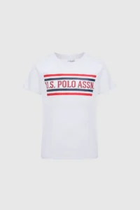 US Polo Assn. Boys' WHITE Crew Neck T-Shirt - Image 6