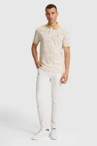US Polo Assn. Men Beige Regular Fit Polo Shirt Collar T-Shirt - Image 4