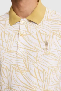 US Polo Assn. Men Beige Regular Fit Polo Shirt Collar T-Shirt - Image 6
