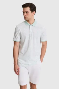 US Polo Assn. Men Water Green Regular Fit Polo Shirt Collar T-Shirt