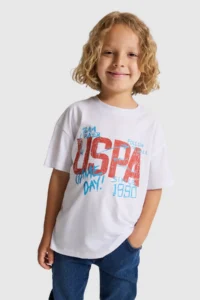 US Polo Assn. Boys' WHITE Crew Neck T-Shirt