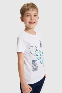 US Polo Assn. Boys' WHITE Crew Neck T-Shirt