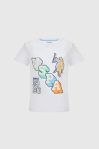 US Polo Assn. Boys' WHITE Crew Neck T-Shirt - Image 6