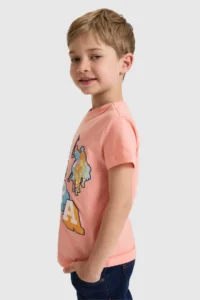 US Polo Assn. Boys' Salmon Crew Neck T-Shirt - Image 3