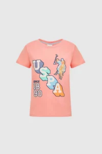 US Polo Assn. Boys' Salmon Crew Neck T-Shirt - Image 6
