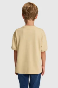US Polo Assn. Boys' Beige Crew Neck T-Shirt - Image 5