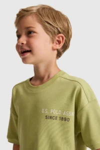 US Polo Assn. Boys' Green Crew Neck T-Shirt - Image 2