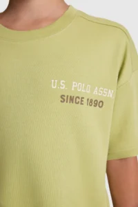 US Polo Assn. Boys' Green Crew Neck T-Shirt - Image 6