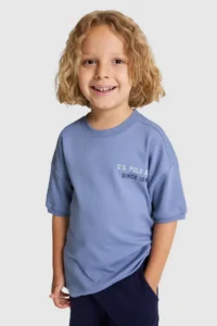 US Polo Assn. Boys' Indigo Crew Neck T-Shirt - Image 3