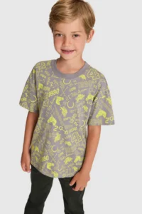 US Polo Assn. Boys' Gray Crew Neck T-Shirt - Image 3