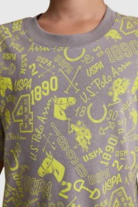 US Polo Assn. Boys' Gray Crew Neck T-Shirt - Image 6