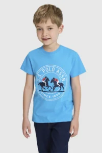 US Polo Assn. Boys' Cobalt BLUE Crew Neck T-Shirt - Image 3