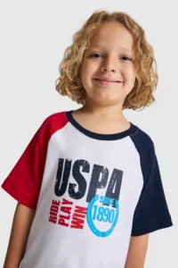 US Polo Assn. Boys' Red Crew Neck T-Shirt - Image 2