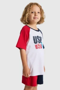 US Polo Assn. Boys' Red Crew Neck T-Shirt - Image 3